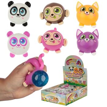 Squeezy Glitter Caca Animaux Mignons 5