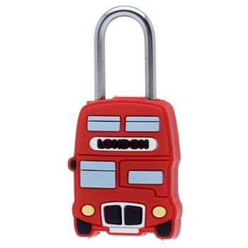 Voyage en bus à Londres, casier et mini cadenas à bagages 3