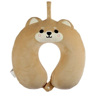 Relaxeazzz Shiba Inu Dog Plush Memory Foam Travel Pillow
