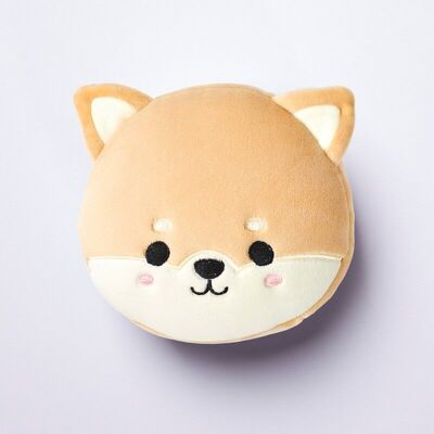 Relaxeazzz Shiba Inu Dog Oreiller de voyage en peluche et masque pour les yeux