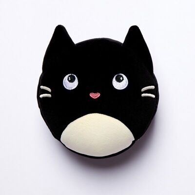 Relaxeazzz Feline Fine Cat Oreiller de voyage en peluche et masque pour les yeux