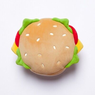 Relaxeazzz Fast Food Burger Plüsch-Reisekissen & Augenmaske