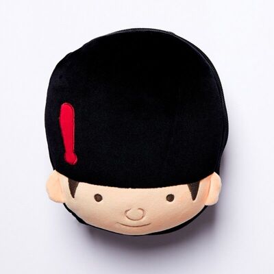 Relaxeazzz Guardsman Round Plush Travel Pillow & Eye Mask