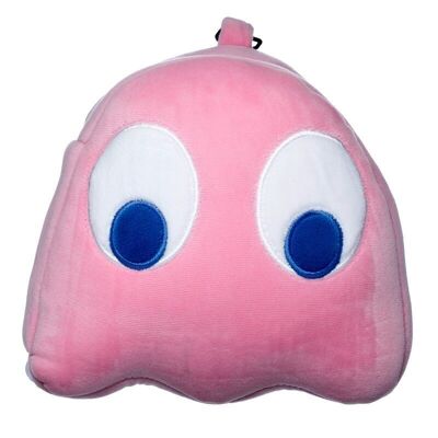 Relaxeazzz Pac-Man Pink Ghost Cojín y máscara de viaje
