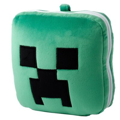 Relaxeazzz Minecraft Creeper Oreiller et masque de voyage en peluche