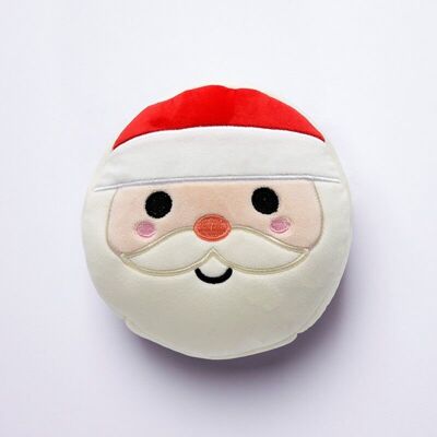 Relaxeazzz Cuscino da viaggio in peluche con Babbo Natale e maschera per gli occhi