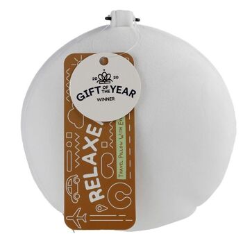 Relaxeazzz Noël Bonhomme de neige en peluche Oreiller de voyage et masque pour les yeux 5