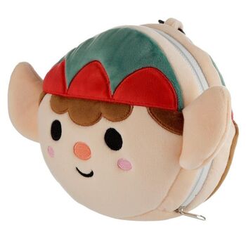 Relaxeazzz Elf de Noël en peluche Oreiller de voyage et masque pour les yeux 8