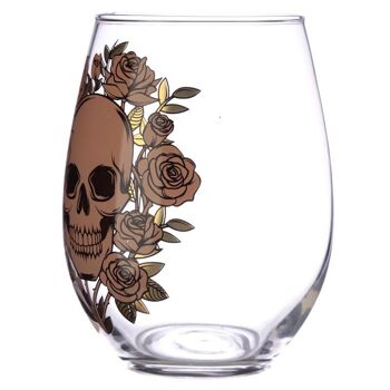 Ensemble de 2 gobelets en verre Skulls and Roses 3