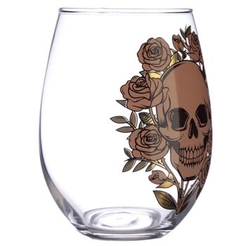 Ensemble de 2 gobelets en verre Skulls and Roses 10