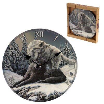 Reloj Lisa Parker Snow Kisses Wolf Imagen
