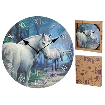 Lisa Parker Le voyage à la maison Horloge photo Licorne