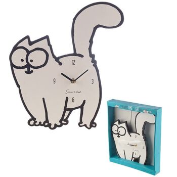 Horloge illustrée en forme de chat de Simon 1