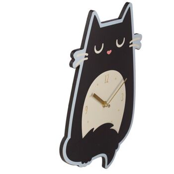 Horloge avec photo en forme de chat fin félin 5