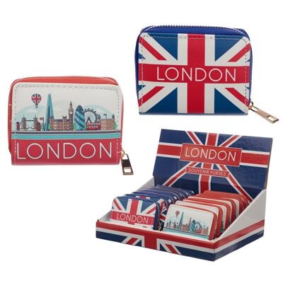 London Icons Portafoglio piccolo con zip su tre lati