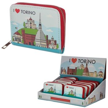 Petit porte-monnaie zippé I Heart Torino 1