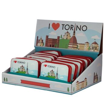 Petit porte-monnaie zippé I Heart Torino 4