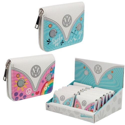 VW T1 Camper Bus Surf and Summer Zip ASmall Wallet Purse