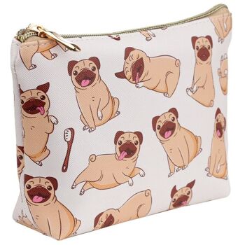 Petit sac de lavage de maquillage de toilette en PVC Mopps Pug 2