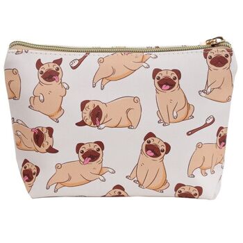 Petit sac de lavage de maquillage de toilette en PVC Mopps Pug 3