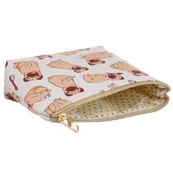 Petit sac de lavage de maquillage de toilette en PVC Mopps Pug 5