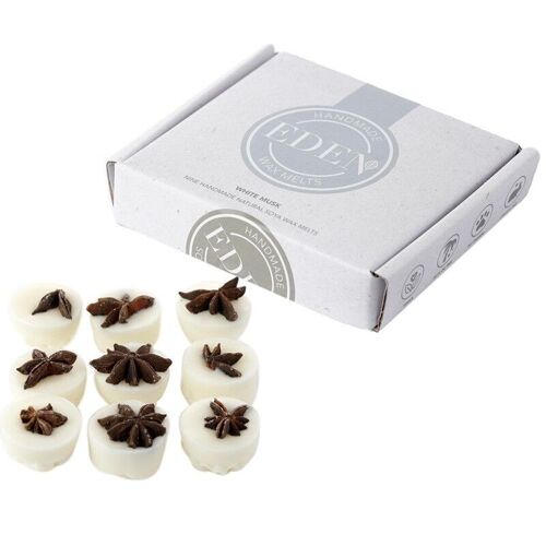 Set of 9 Eden Handmade Soya Wax Melts - White Musk