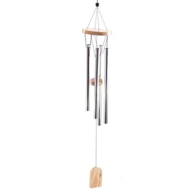 Wooden Wind Chime with Metal Tubes 58cm