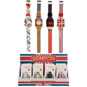 Montre numérique en silicone London Icons 1