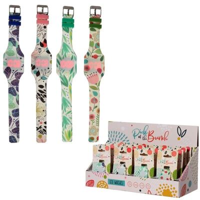 Pick of the Bunch Botanical Silicone Digital Watch
