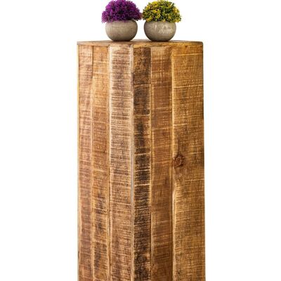 Columna de flores 27x27 H50 o 73cm taburete de flores soporte de planta de madera mesa auxiliar cuadrada de madera de mango