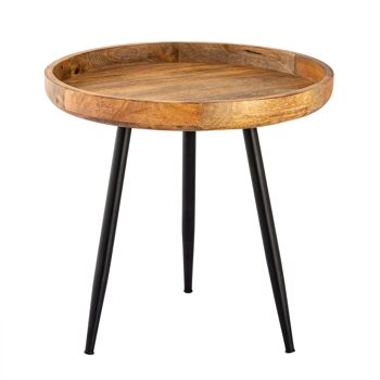 Table d'appoint bois ronde ø 50 50cm table basse table de salon Vancouver pieds métal noir mat 5