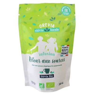 Té de hierbas de stevia pura francesa orgánica*"Back to basics"