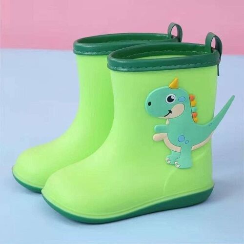 Green Dinosaur Rubber Boots