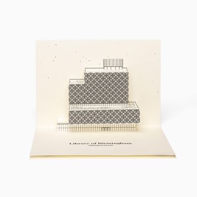 Library of Birmingham Greetings from Birmingham Pop-Up Card - Cream