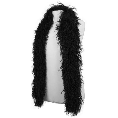 Tibet Sheepskin Scarf Black