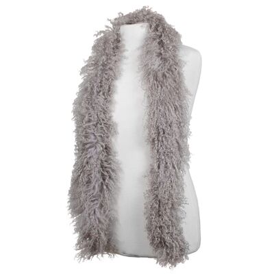 Tibet Sheepskin Scarf Taupe