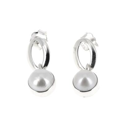Ohrringe aus Silber und Perlen