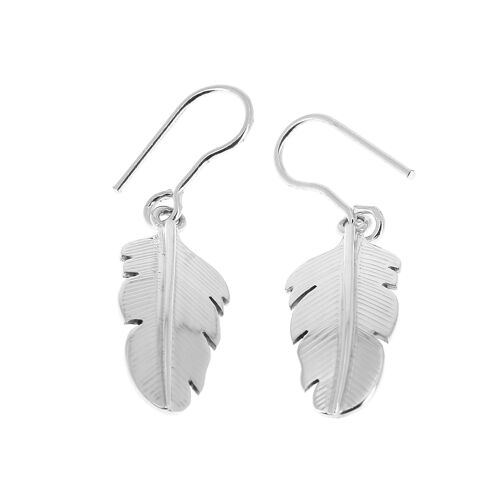 Boucles d'oreilles en argent plumes