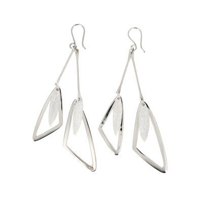 Spring silver earrings