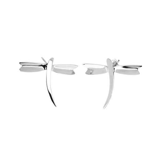 Boucles d'oreilles argent libellule