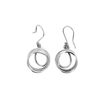 Boucles d'oreilles argent tige enroulée