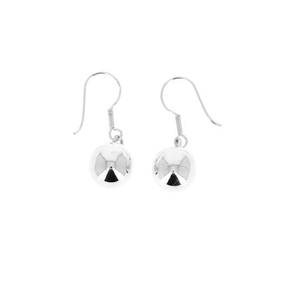 Silver earrings small hanging balls