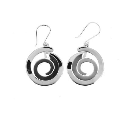 Pendientes espiral plata