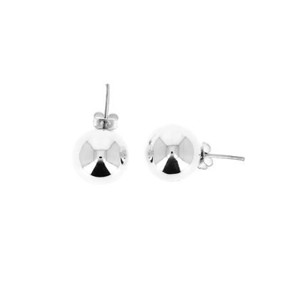 Pendientes bola plata