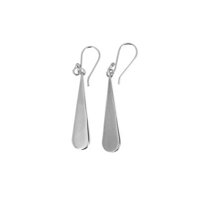 Geometric shape silver earrings