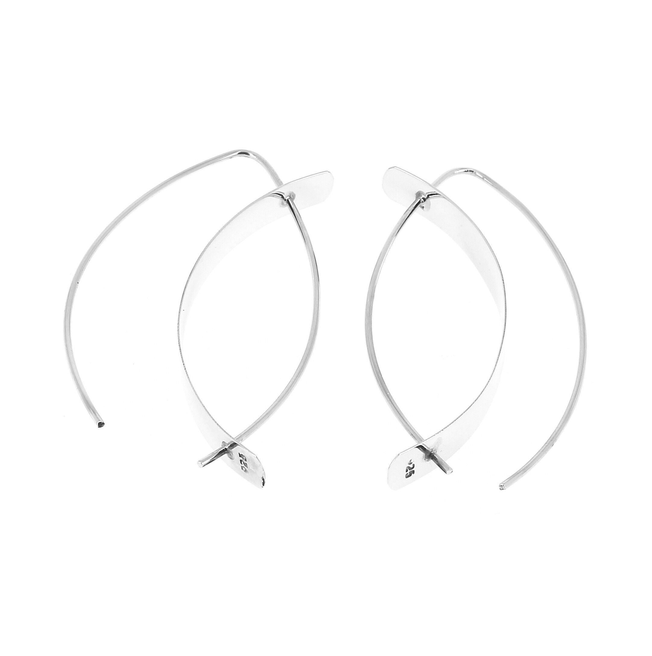 Pendientes de plata ovalados y originales