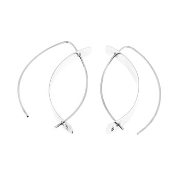 Boucles d'oreilles en argent ovales et originales