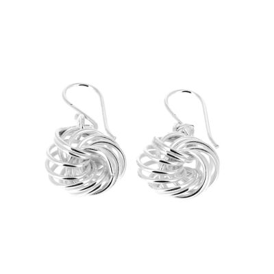 Boucles d'oreilles en argent cercles en 3 D