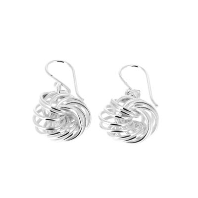3D circles silver earrings