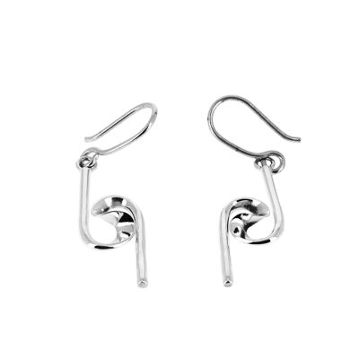 Boucles d'oreilles en argent zigzagant